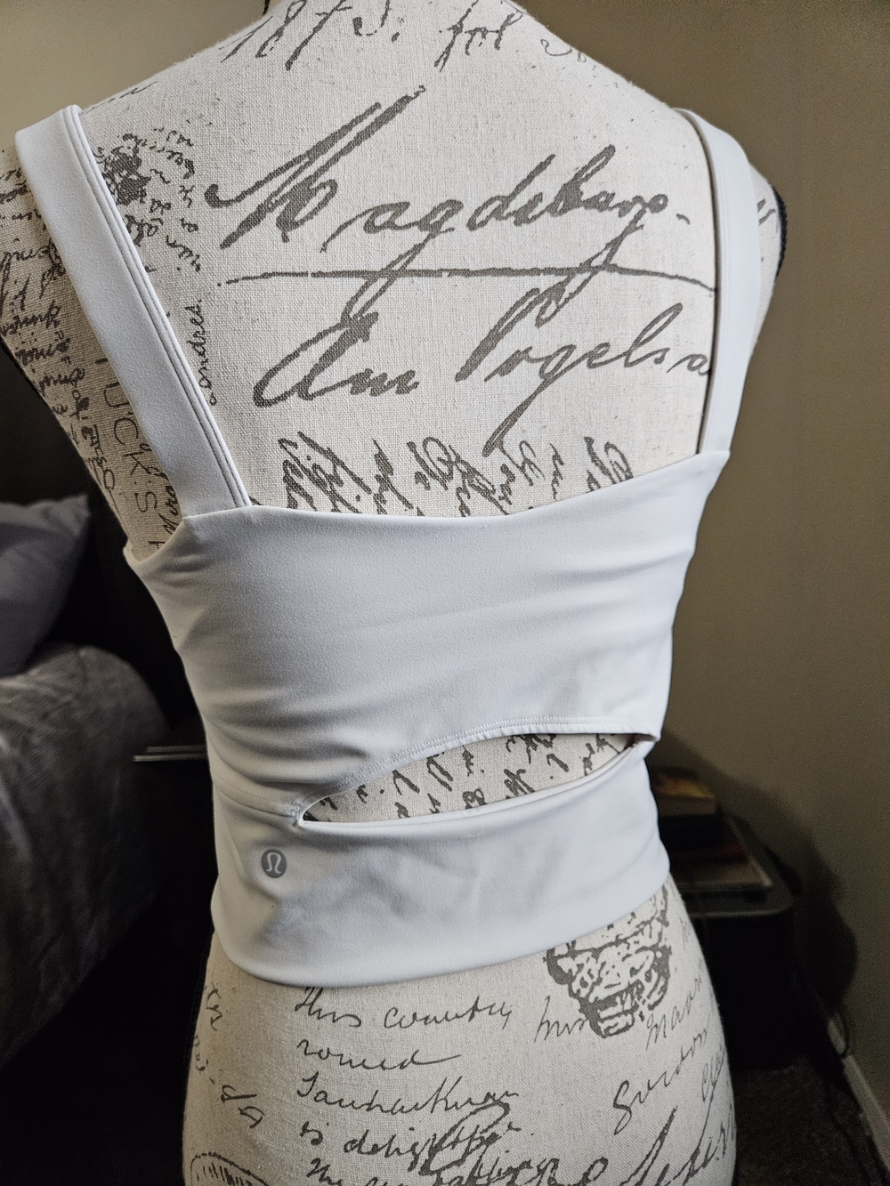 lululemon athletica White Cutout Back Sports Tank